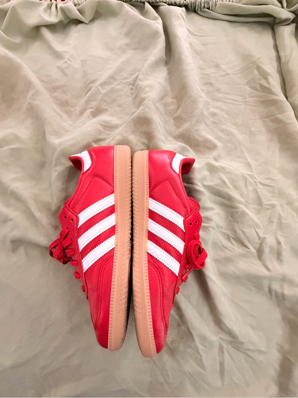 Adidas “UNISEX” Red Samba Sneakers with White Stripes - Picture 6 of 9
